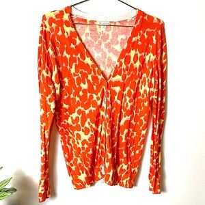Gap Women’s Cheetah Pattern 100% Cotton Cardigan Sz S